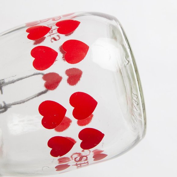 Vintage Hermetic Sweets Candy Stash Jar Hearts Carlton Glass Storage w/ Lid 3/4L - Picture 10 of 16